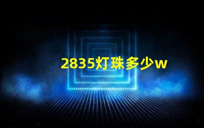 2835灯珠多少w 2835灯珠